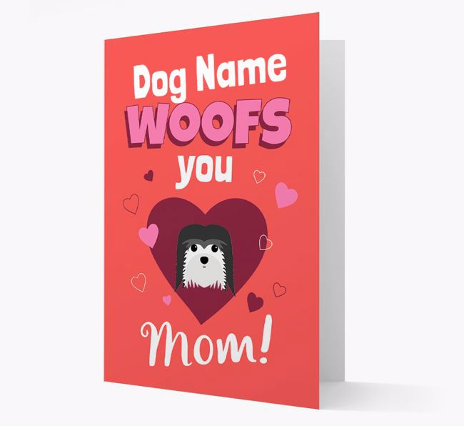 'I Woof You Mom' - Personalized {breedFullName} Card 